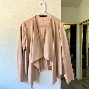 Zara faux leather blush jacket